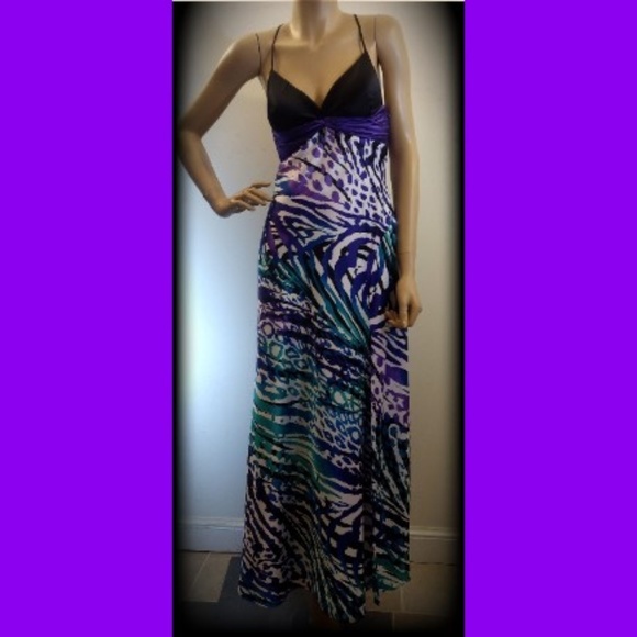 Cache Silk & Satin Empire Waist Animal Print Dress - Picture 3 of 8